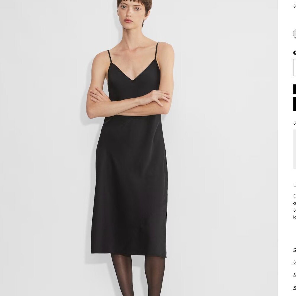 Only Slip Satin Midi Dress Aritizia Black - Picture 5 of 10